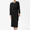 New & Other Stories Open Back Midi Dress Black