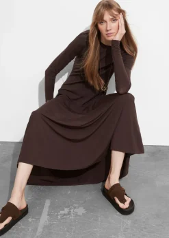 Best Sale & Other Stories Open-Back Maxi Dress Brown
