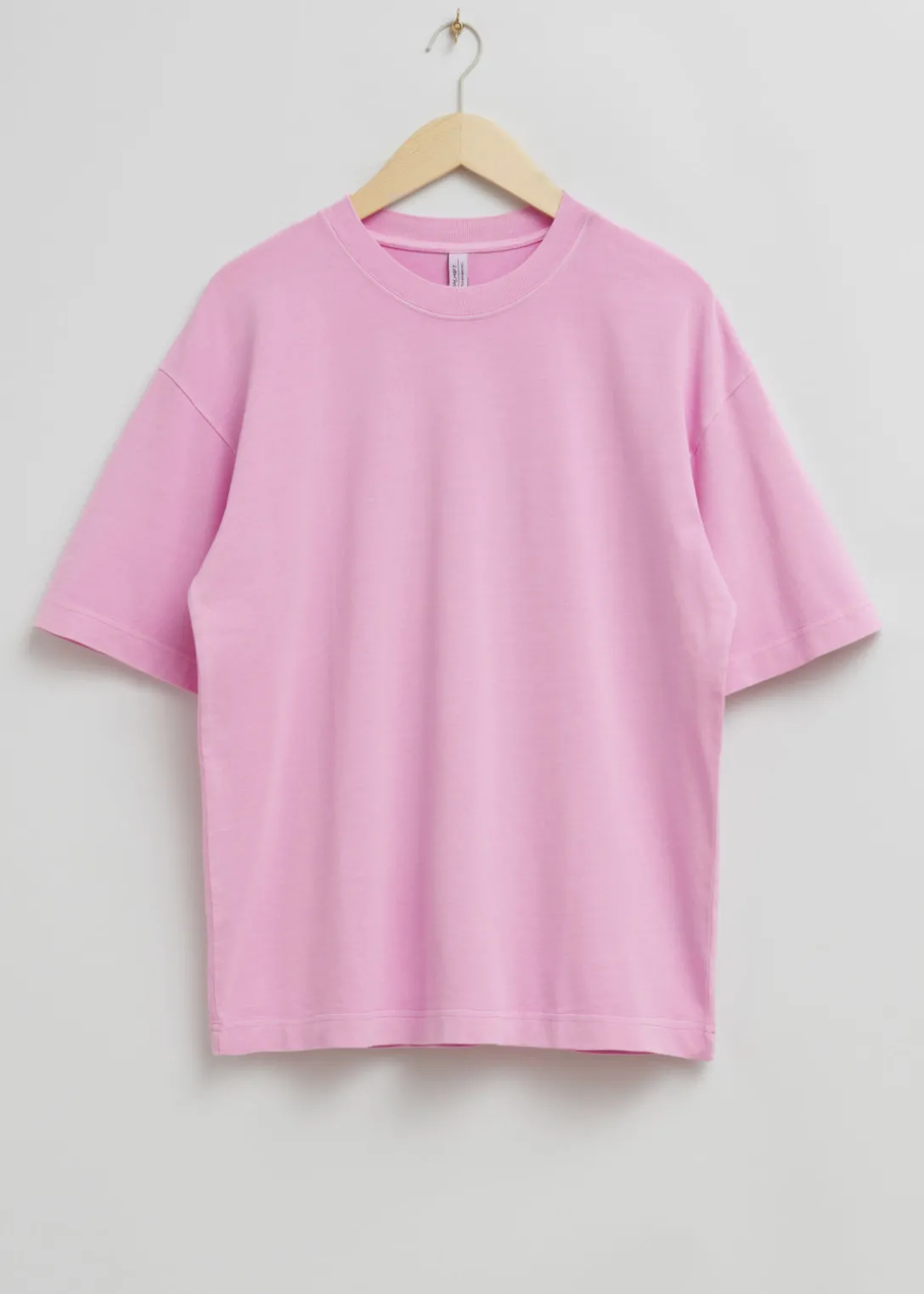 Best & Other Stories Oversized Cotton Jersey T-Shirt Pink