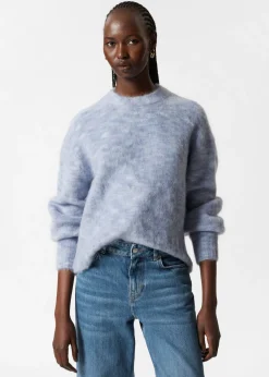 Outlet & Other Stories Oversized Knit Sweater Light Blue