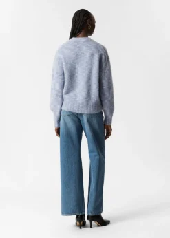 Outlet & Other Stories Oversized Knit Sweater Light Blue