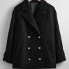 Clearance & Other Stories Oversized Peacoat Black