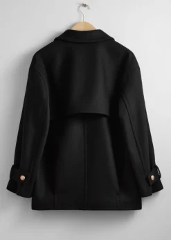 Clearance & Other Stories Oversized Peacoat Black