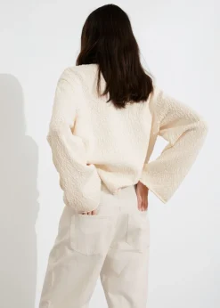 Hot & Other Stories Oversized Textured Sweater Cream