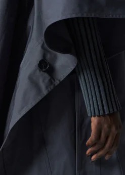 Sale & Other Stories Oversized Trenchcoat Cape Navy