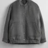Flash Sale & Other Stories Oversized Wool Jacket Grey Melange