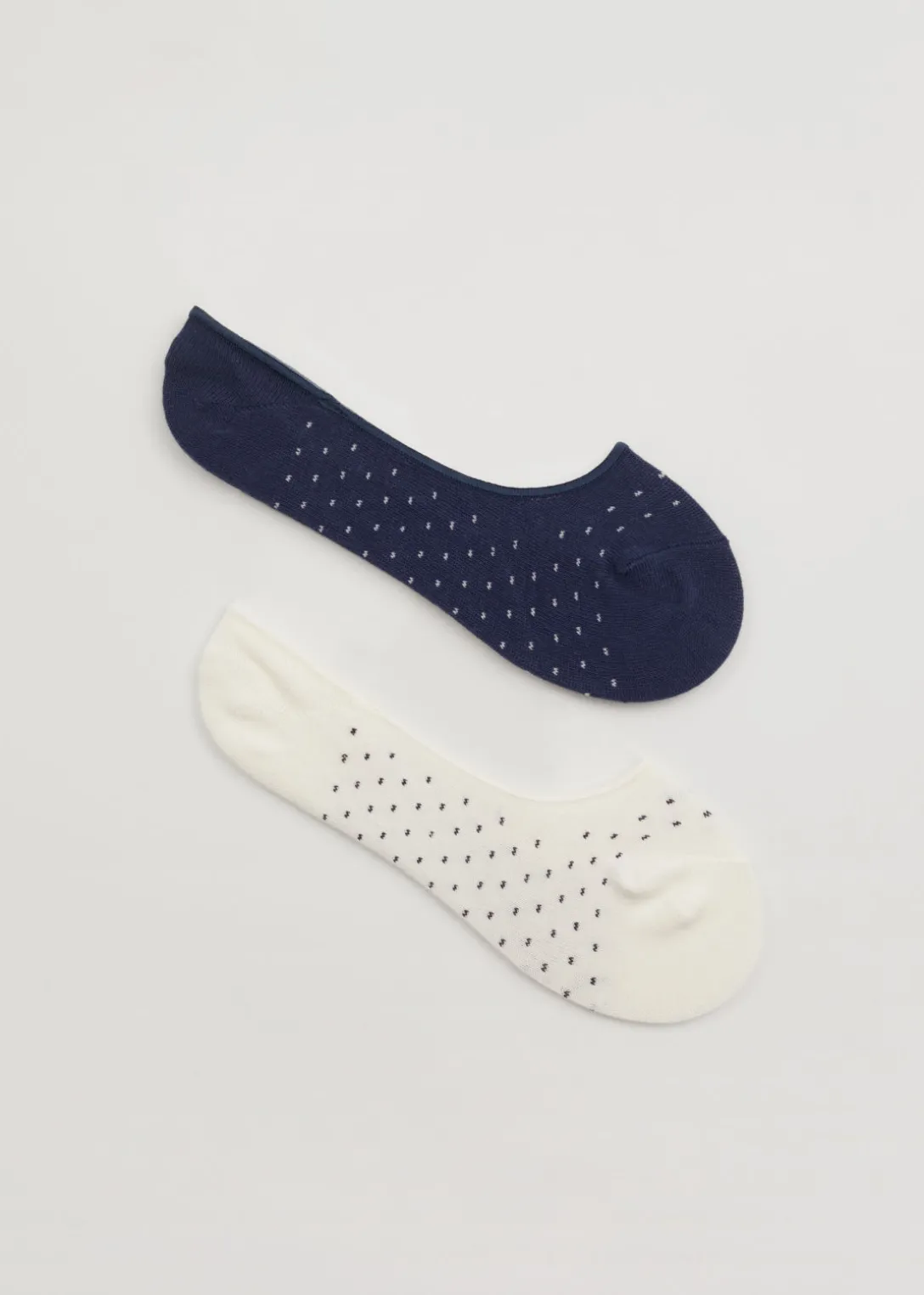 Store & Other Stories 2-Pack Footie Socks Ivory/Navy