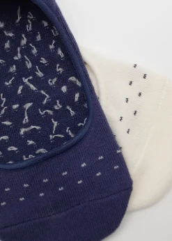 Store & Other Stories 2-Pack Footie Socks Ivory/Navy