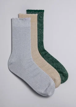 Outlet & Other Stories 3-Pack Socks Gift Set Lilac/Beige/Black
