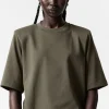 Sale & Other Stories Padded-Shoulder Cotton T-Shirt