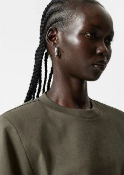Sale & Other Stories Padded-Shoulder Cotton T-Shirt