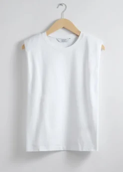 New & Other Stories Padded-Shoulder Tank Top
