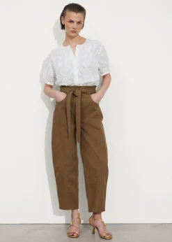 New & Other Stories Paperbag Waist Trousers Beige