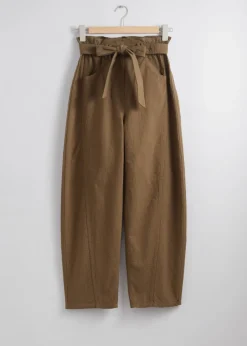 New & Other Stories Paperbag Waist Trousers Beige