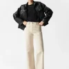 Clearance & Other Stories Patch-Pocket Bootcut Jeans Cream