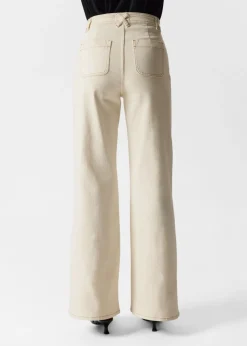 Clearance & Other Stories Patch-Pocket Bootcut Jeans Cream