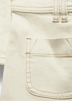 Clearance & Other Stories Patch-Pocket Bootcut Jeans Cream