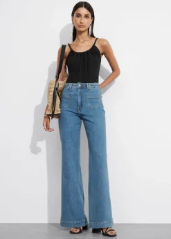New & Other Stories Patch-Pocket Bootcut Jeans