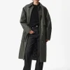 Store & Other Stories Patch-Pocket Cotton Coat Green