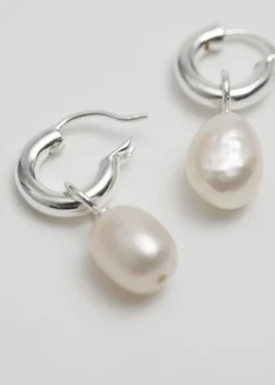 Flash Sale & Other Stories Pearl Charm Sterling Earrings Silver