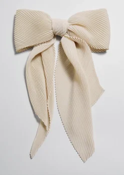 Best Sale & Other Stories Pleated Bow Hair Clip Beige