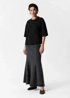 Cheap & Other Stories Pleated Denim Maxi Skirt