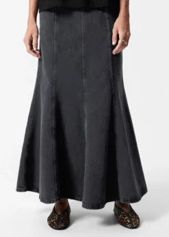Cheap & Other Stories Pleated Denim Maxi Skirt