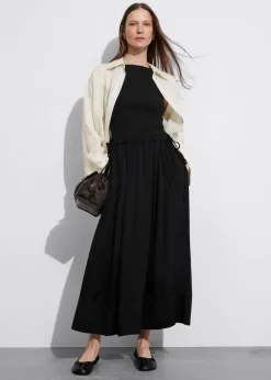Sale & Other Stories Pleated Drawstring Midi Skirt