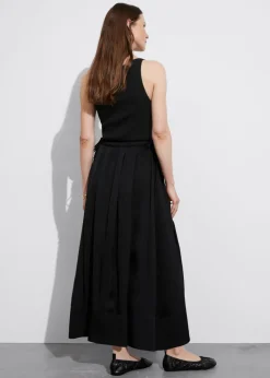 Sale & Other Stories Pleated Drawstring Midi Skirt