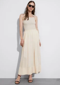 Sale & Other Stories Pleated Drawstring Midi Skirt