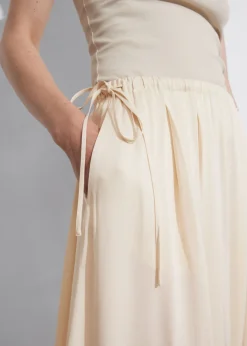 Sale & Other Stories Pleated Drawstring Midi Skirt