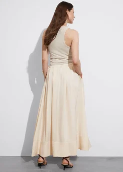 Sale & Other Stories Pleated Drawstring Midi Skirt