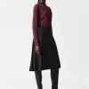 Fashion & Other Stories Pleated Midi Skirt Black