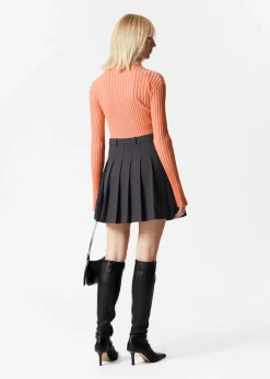 Cheap & Other Stories Pleated Mini Skirt Dark Grey