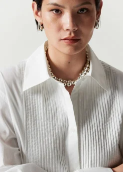 Flash Sale & Other Stories Pleated Shirt White