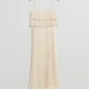 Best & Other Stories Pleated Strappy Maxi Dress Cream