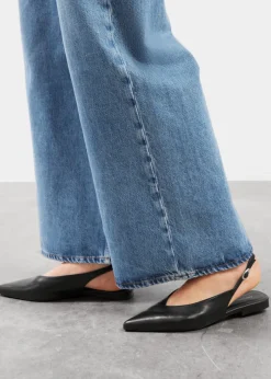 Hot & Other Stories Pointed Slingback Pumps Black