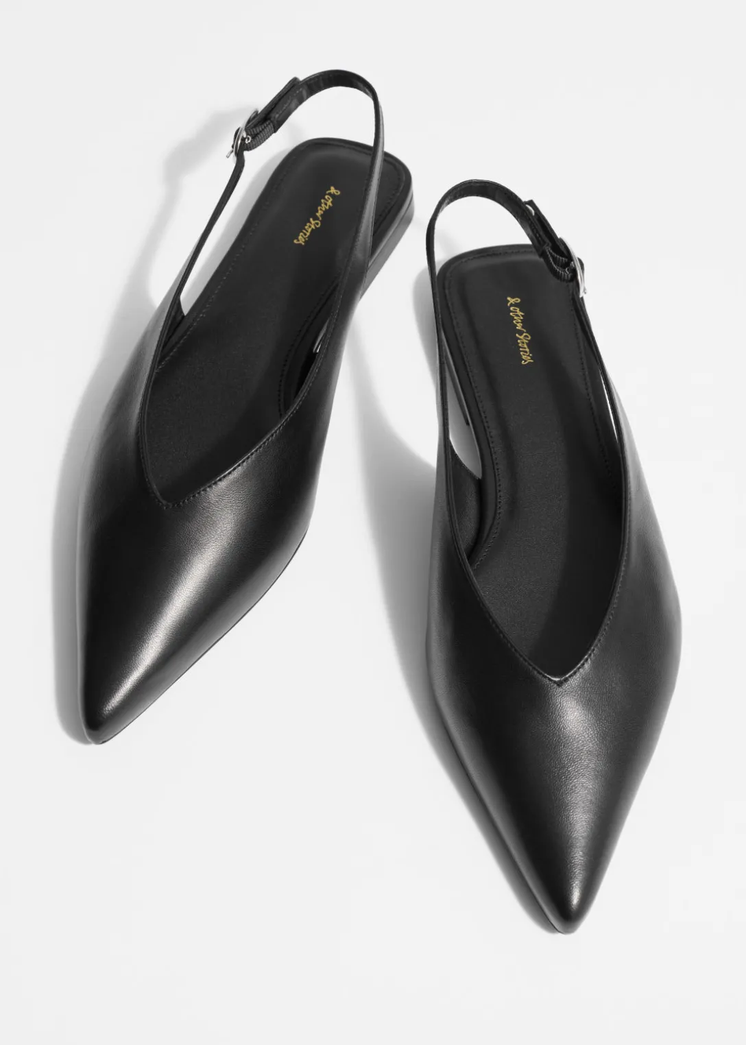 Hot & Other Stories Pointed Slingback Pumps Black
