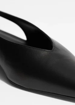 Hot & Other Stories Pointed Slingback Pumps Black