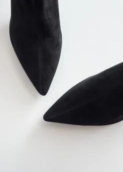 Sale & Other Stories Pointy Sock Boots Black suede