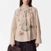 Flash Sale & Other Stories Printed Bow-Detailed Blouse Beige
