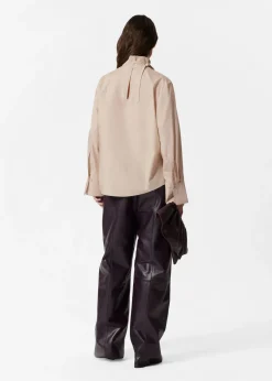 Flash Sale & Other Stories Printed Bow-Detailed Blouse Beige