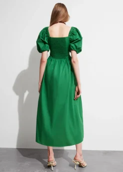 Online & Other Stories Puff-Sleeve Midi Dress