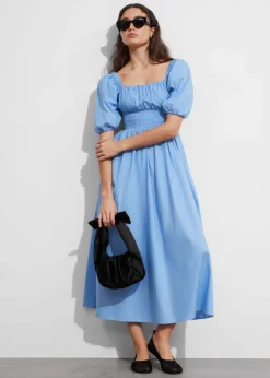 Online & Other Stories Puff-Sleeve Midi Dress