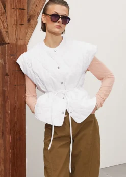 Cheap & Other Stories Quilted Gilet White