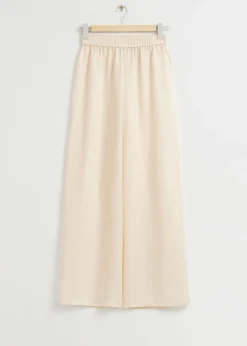 Shop & Other Stories Relaxed Pull-on Linen Trousers Light Beige