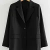 Online & Other Stories Relaxed Single-Breasted Blazer Black