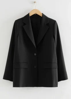 Online & Other Stories Relaxed Single-Breasted Blazer Black