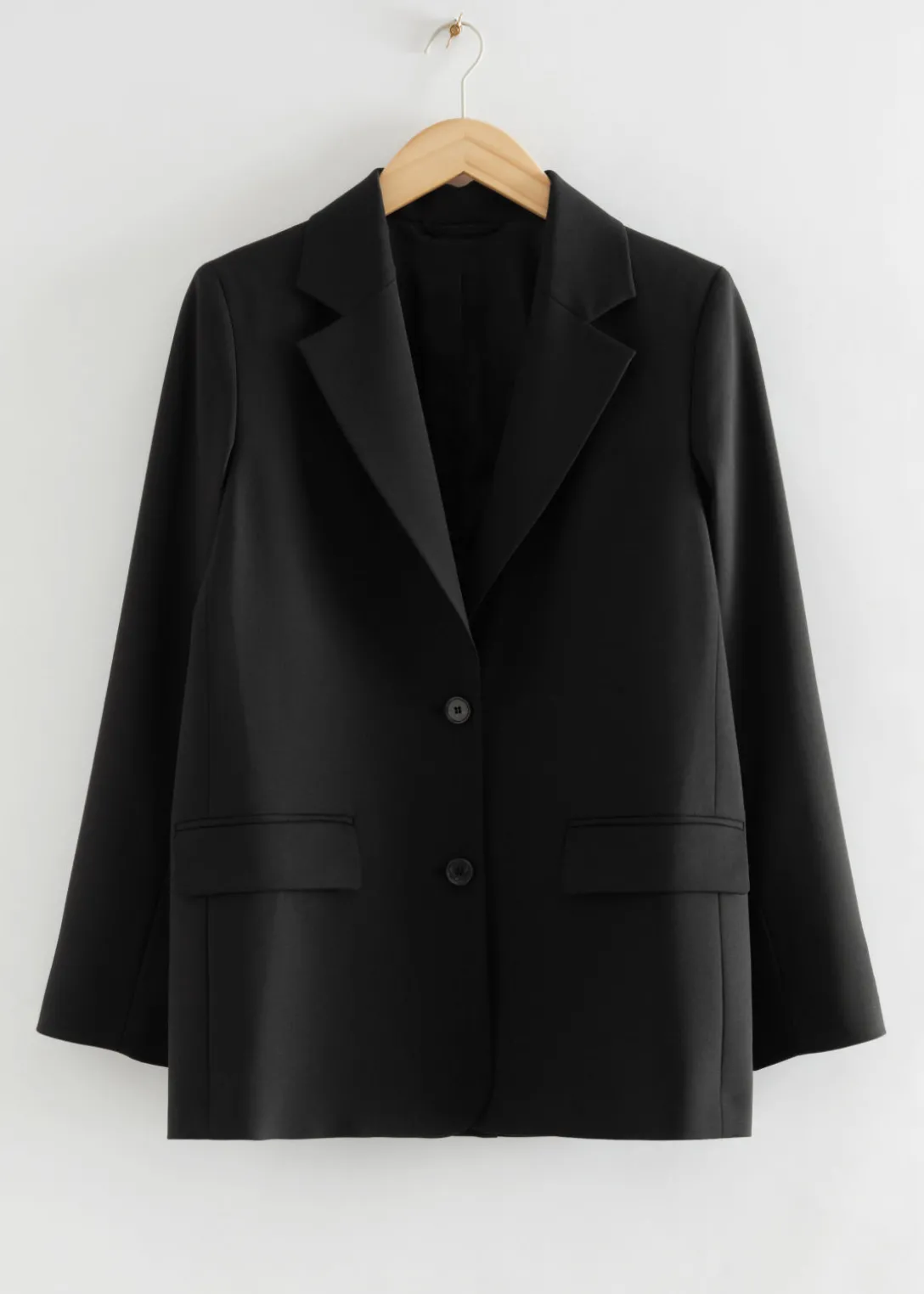 Online & Other Stories Relaxed Single-Breasted Blazer Black