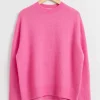 Best Sale & Other Stories Relaxed Soft Wool Crewneck Sweater Pink